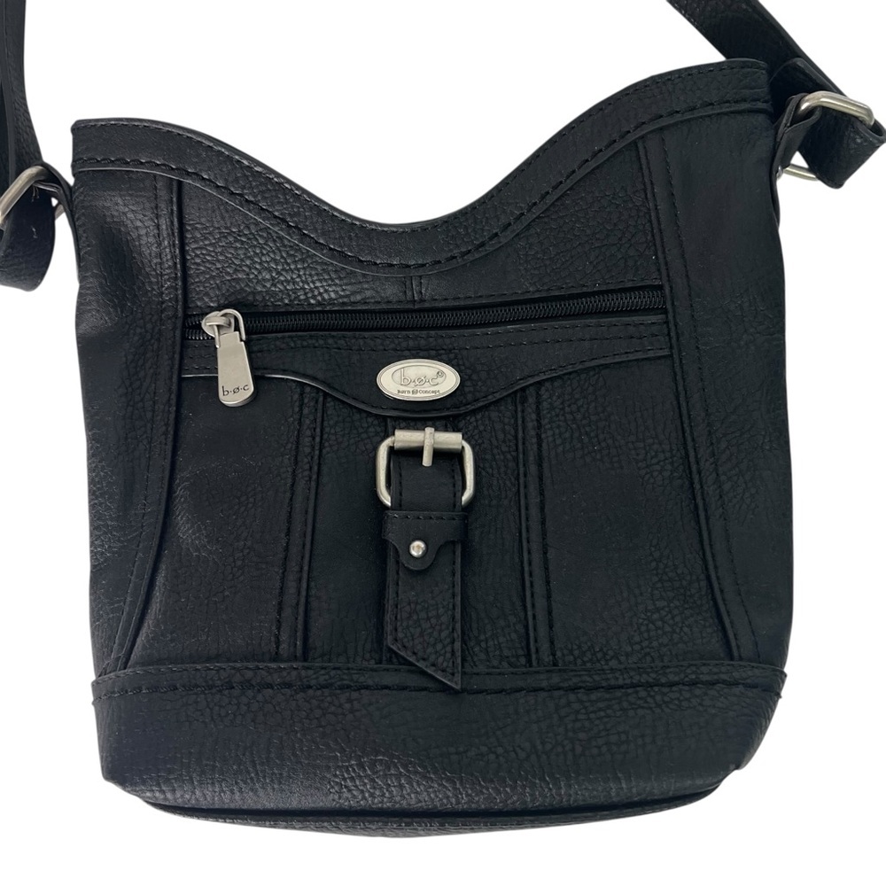 B.O.C. Born Concept Women’s Cross Body Bag Color Black Adj Strap Silver Hardware - Picture 2 of 12